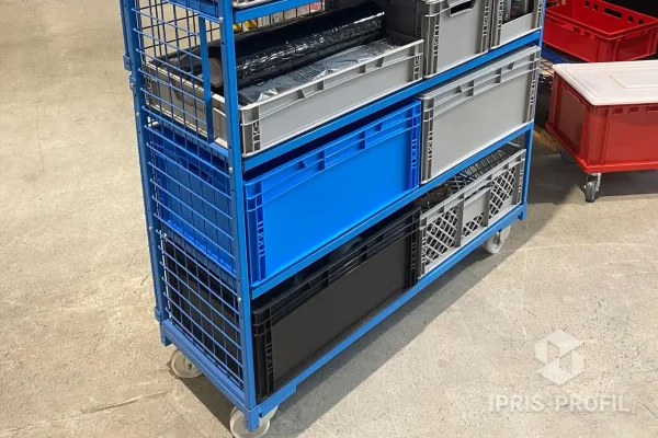 Eurobox Container Shelf Trolley For 10 Boxes