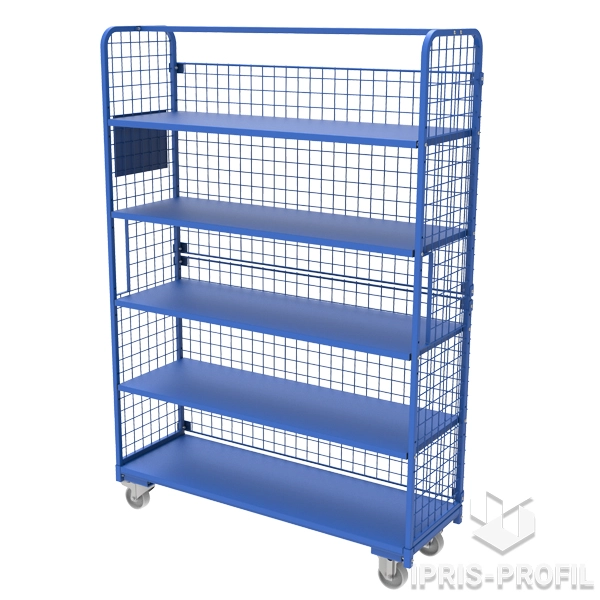Order picking mesh shelf trolley for e-commerce