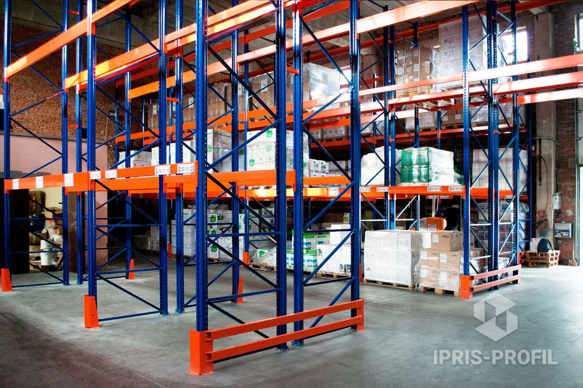 Warehouse racking systems for an agricultural company